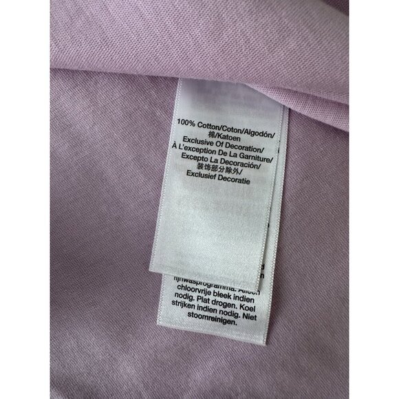 DKNY Sport Women's Cotton Embossed Logo High-Low T-Shirt Purple M New - Picture 11 of 13